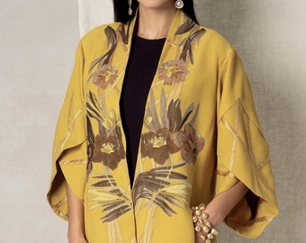Haut Manches Kimono Transparent Rampage Taille M – Noir & Ivoire Floral, Neuf Sans étiquette