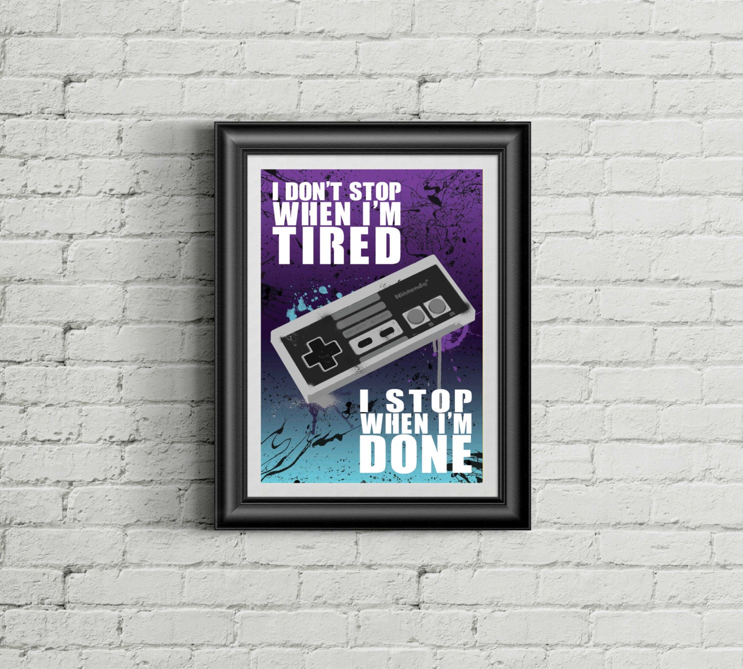 Nintendo Quote Video Game Art Poster Print by ExtremepandaDesign