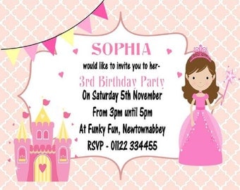 princess invitations – Etsy UK