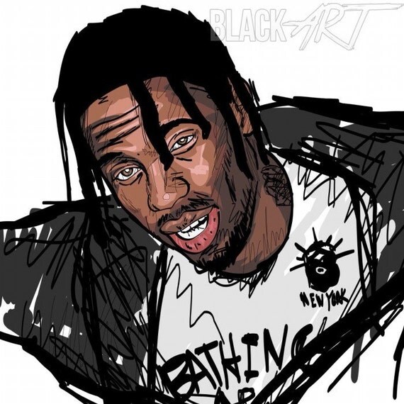 Canvas Travis SCOTT pop-art picture print on cloth art