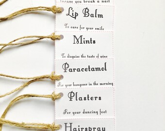 Bridesmaid survival kit tags, wedding survival kit, bridesmaid gifts, wedding gifts