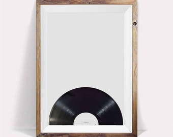 Vinyl Poster,Vinyl,Black and White Prints,Black and White,Retro Poster,Art Prints,Large Wall Art,Vinyl Print,Wall Art,Retro Print,Wall Decor