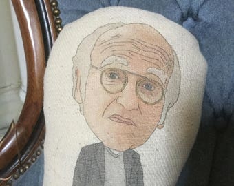 Larry David Curb Your Enthusiasm Inspired Custom Plush Doll (Handmade Stuffed Soft Plushy Ornament- Comedy, Stand Up, Seinfeld, Jerry)