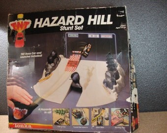 1984 Tonka Hazard Hill Stunt Set Incomplete Vintage Toy Car Launcher 6307
