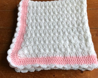 Crochet shell stitch baby blanket pattern Easy crochet for