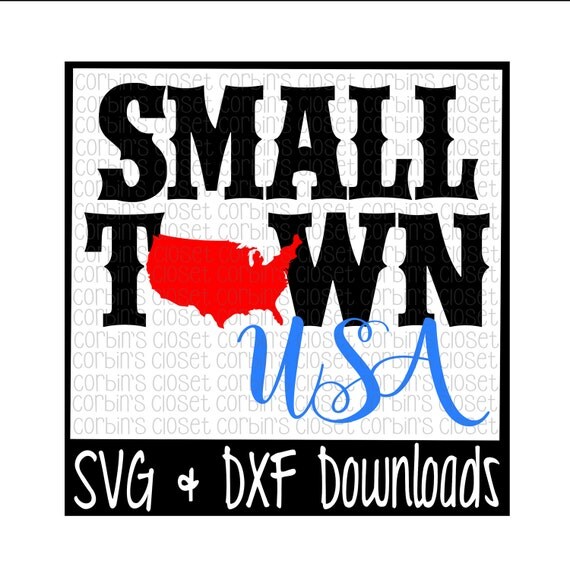 Small Town USA Cut File DXF & SVG Files Silhouette