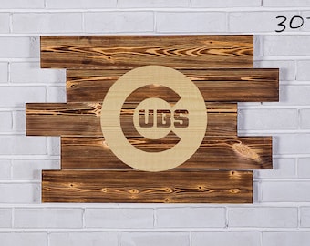Chicago Cubs Wood Sign Chicago Cubs Wall art Chicago Cubs Gift Chicago Cubs Birthday Chicago Cubs Party wooden