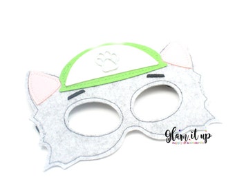 Paw Patrol Mask-Felt mask-Dress up-halloween mask-party mask-party favor-paw patrol costume-rocky mask