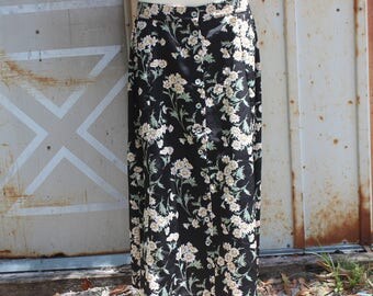 90's Daisy Grunge Maxi Skirt - L