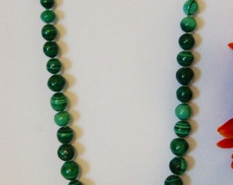 Green Malachite Necklace- 20" length