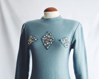 Dress Jersey blue with Rhinestones.