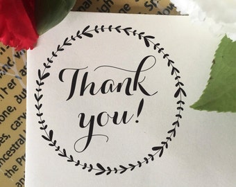 Thank You Stamp, Wedding Favors Stamp, Self Inking Stamp, Pre Inked Gift Tag Stamp, Wooden Rubber Stamp, Wood Block Stamp