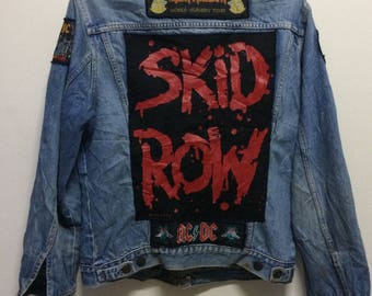 Handmade band jacket for rocker//iron maiden//skid row//acdc//ozzy osbourne//metalica//small size