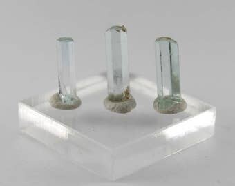 3 piece aquamarine crystal selection 4.2 ct