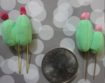 Mix of 5 mini cactus for fairy garden, see all pictures / succulent garden / terrarium, made with organic natural materials
