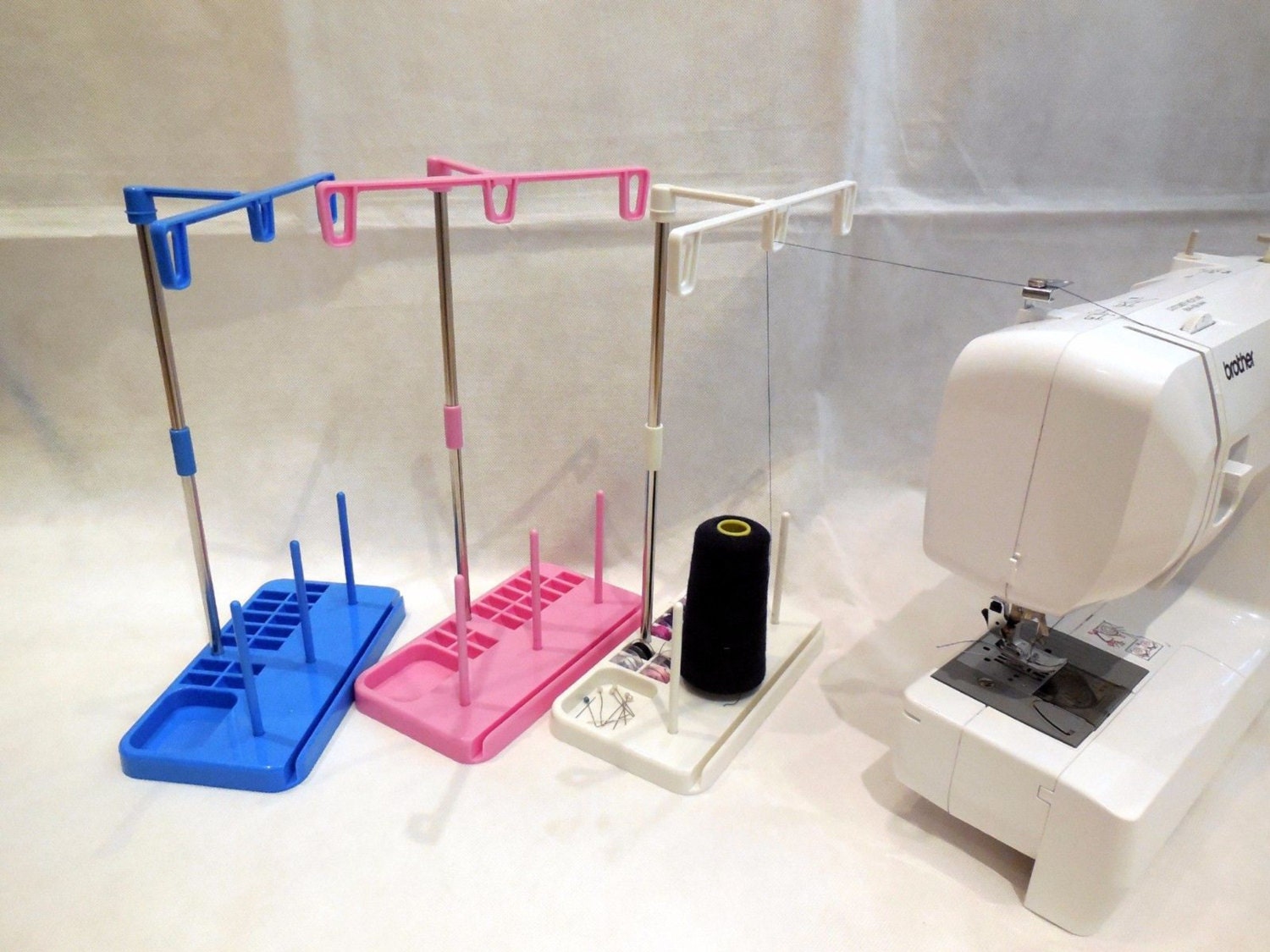 A sewing thread spool holder stand Bobbin Embroidery Organizer