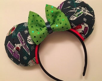 Star Wars Christmas Mickey Ears READY TO SHIP