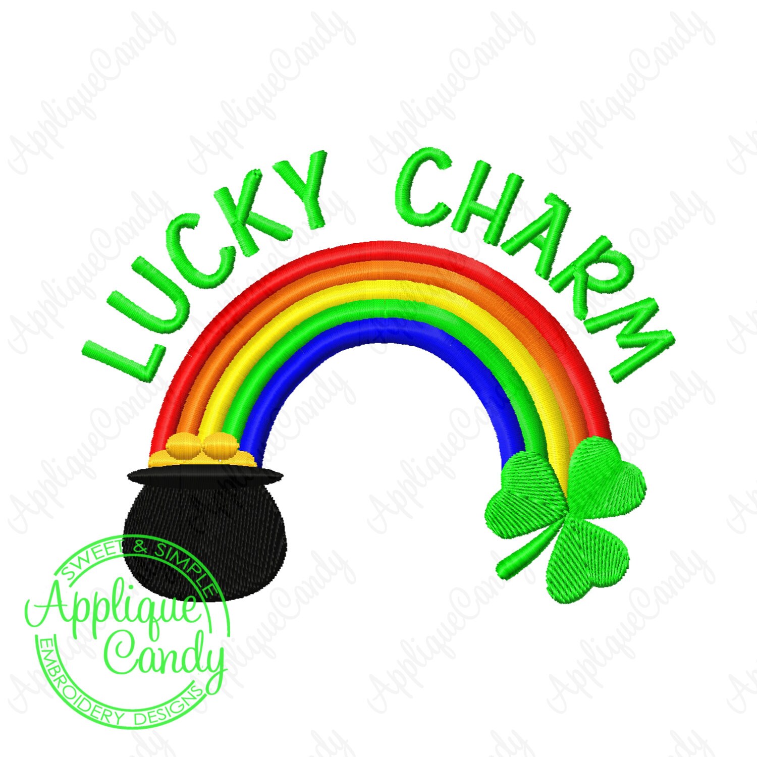 Download Lucky Charm Machine Embroidery Design 2 3x3 4x4 5x5 Saint St.