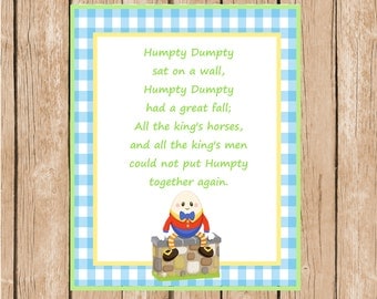 8x10 Humpty Dumpty Wall Art