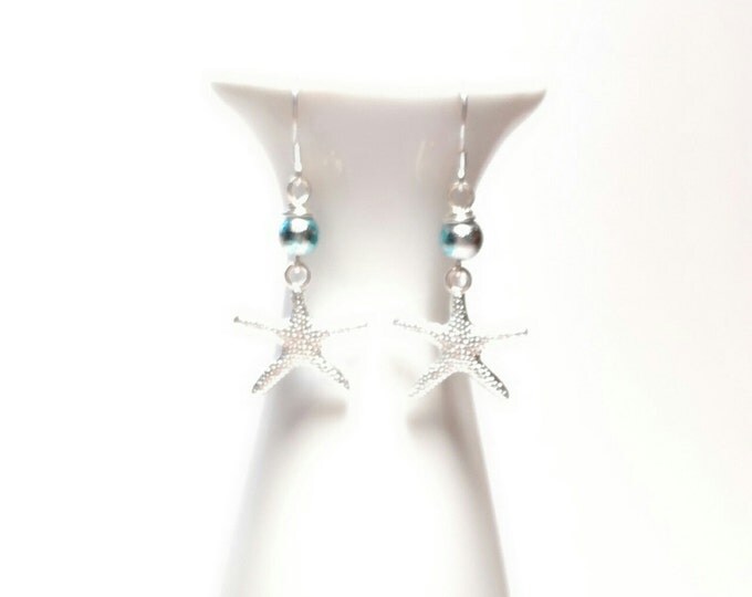 Starfish Earrings, Beach wedding Earrings, Wedding Jewelry