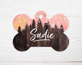 Double Sided Pet Tag, Pet ID Tag, Modern Pet Tag, Monogrammed Dog Tag, Custom Tag, Customized Dog Tag, Personalized Pet Tag, Dog Tag