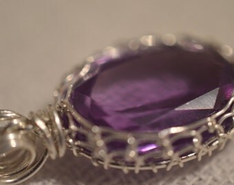 Amethyst charm 925 Silver