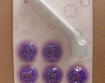 Set decorations 8 designs interchangeable sugar dough of Amande pastry dough