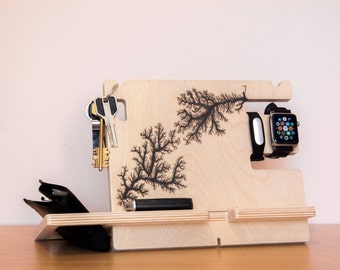 OOAK Personalized docking station – mens, boyfriend gift idea (nonrepeating)