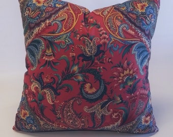 Teal Floor Pillow Teal 26x26 Pillow Cover For Couch Red Paisley