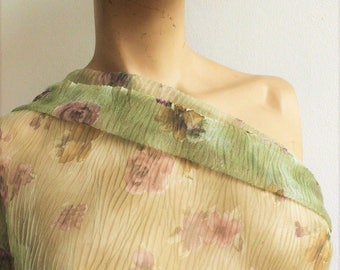 SALE Couture dress fabric // floral dress fabric l// by the yard // VERY WIDE designer fabric