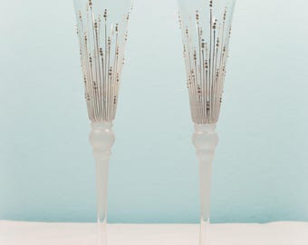 Wedding glasses "Golden lines"
