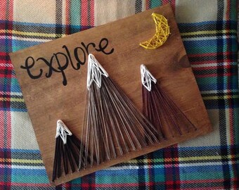 Mountain string art | Etsy