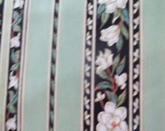 Magnolias Stripe Fabric