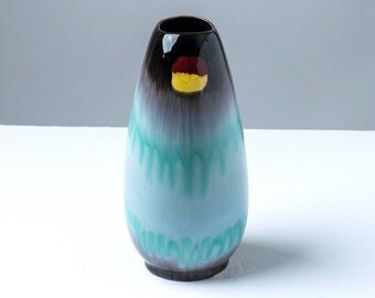Vintage vase, 1960's vase, Mid Century modern vase, retro abstract vase, ceramic vase, decorative vase, home decor, coloured ceramic vase,
