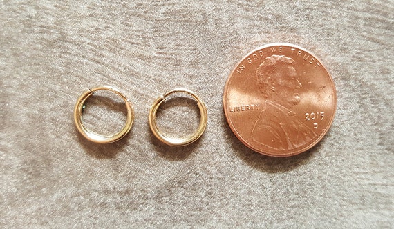 tiny hoop earrings/gold filled hoop earrings/9mm hoop