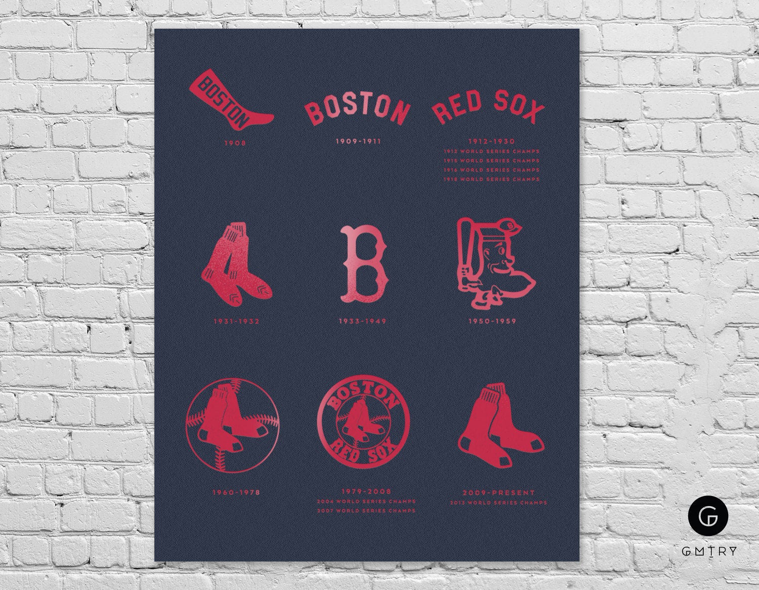 Boston Red Sox Print 8x10 Fan Art Red Sox