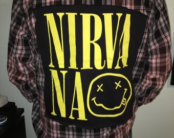 Distressed Up-Cycled Nirvana Flannel