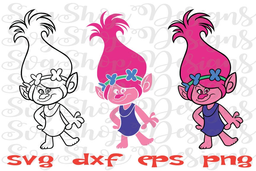 Download Trolls Princess Poppy Movie SVG Inspired Layered by ...