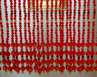Beaded curtain, bead curtain, hanging beads, valance, toran, crystal curtain, room decor, room divider, interior decor, housewarming, gift