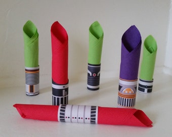 Star Wars Napkin Rings - Multiple - Instant Download - Simplified Design