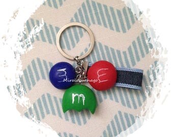 M & M's Keychain polymer clay