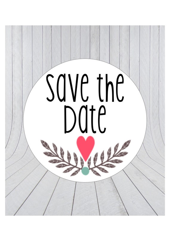 24 Save the date stickers Engagement stickers Save the date