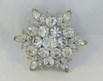 1940s 1950's Eisenberg Ice Signed Brooch, Large