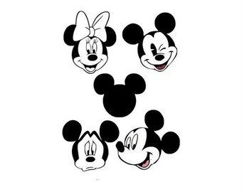 Mickey Mouse SVG File , Logo files by layers - Make Your Own Print Cut Crafts, Shirts, Wall Art, Vinyl Decals,ECT