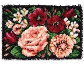 Floral Latch Hook rug