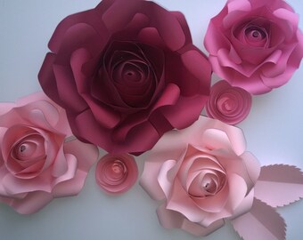 Giant paper flower wall display 4ft x 4ft. Wedding backdrop.