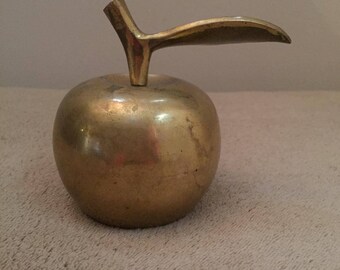 Vintage Brass Apple Bell
