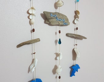 Driftwood mobile "dolphins"