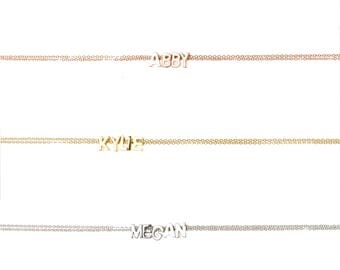 Name Choker Initial Choker Customized Choker Capital Letter Necklace Gold Choker Necklace Personalized Gothic Choker Silver Name Choker