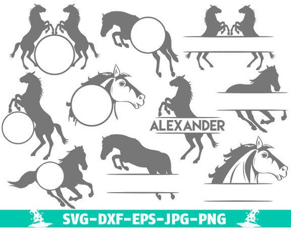 Download Horse Svg Files Monogram frames Horse Monogram SVG Files ...